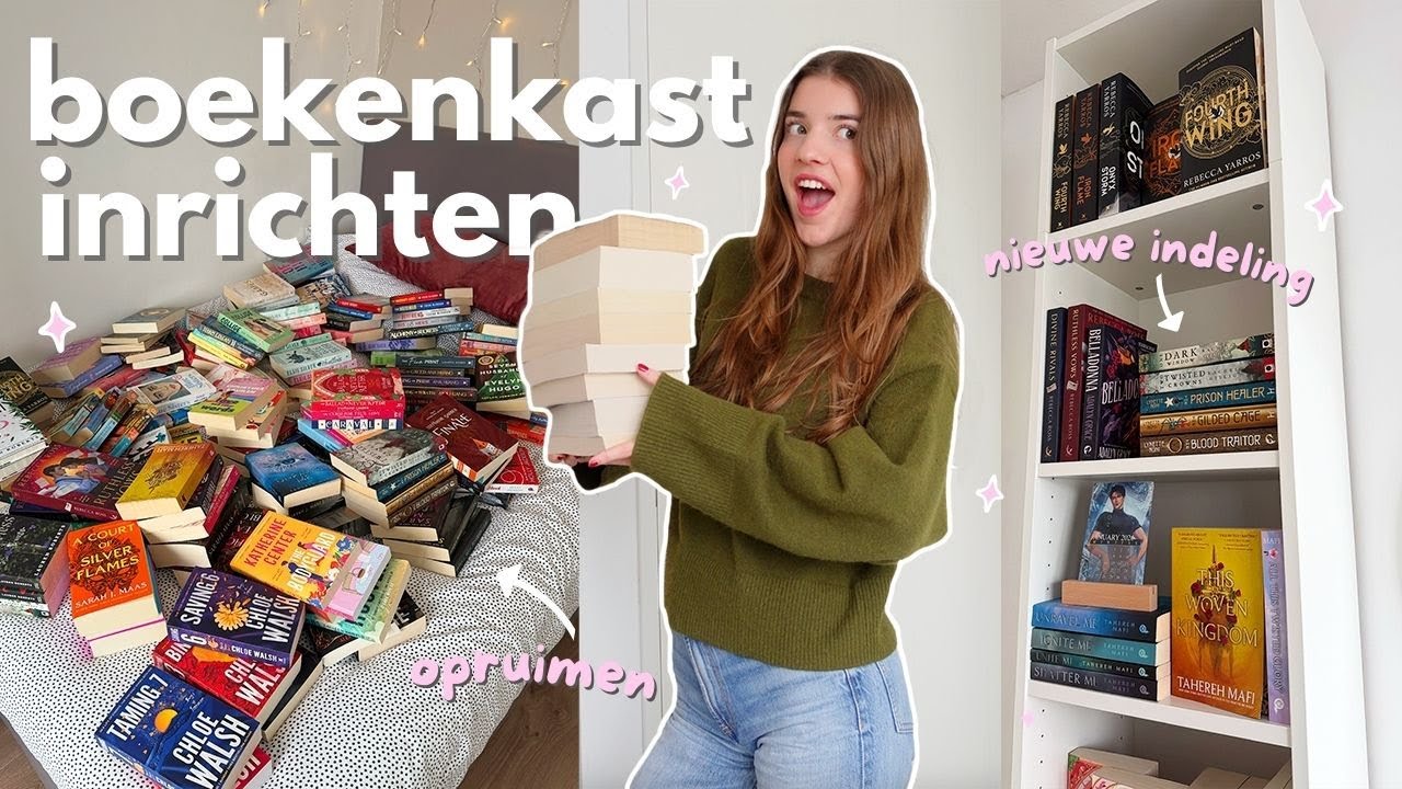 Mijn boekenkasten opruimen & inrichten 📖✨ + veel boeken wegdoen 📦