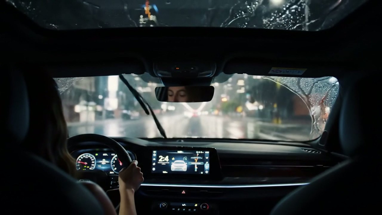 Boring Heavy Rain Driving at Night - Dark Screen Sounds for Sleep, Study