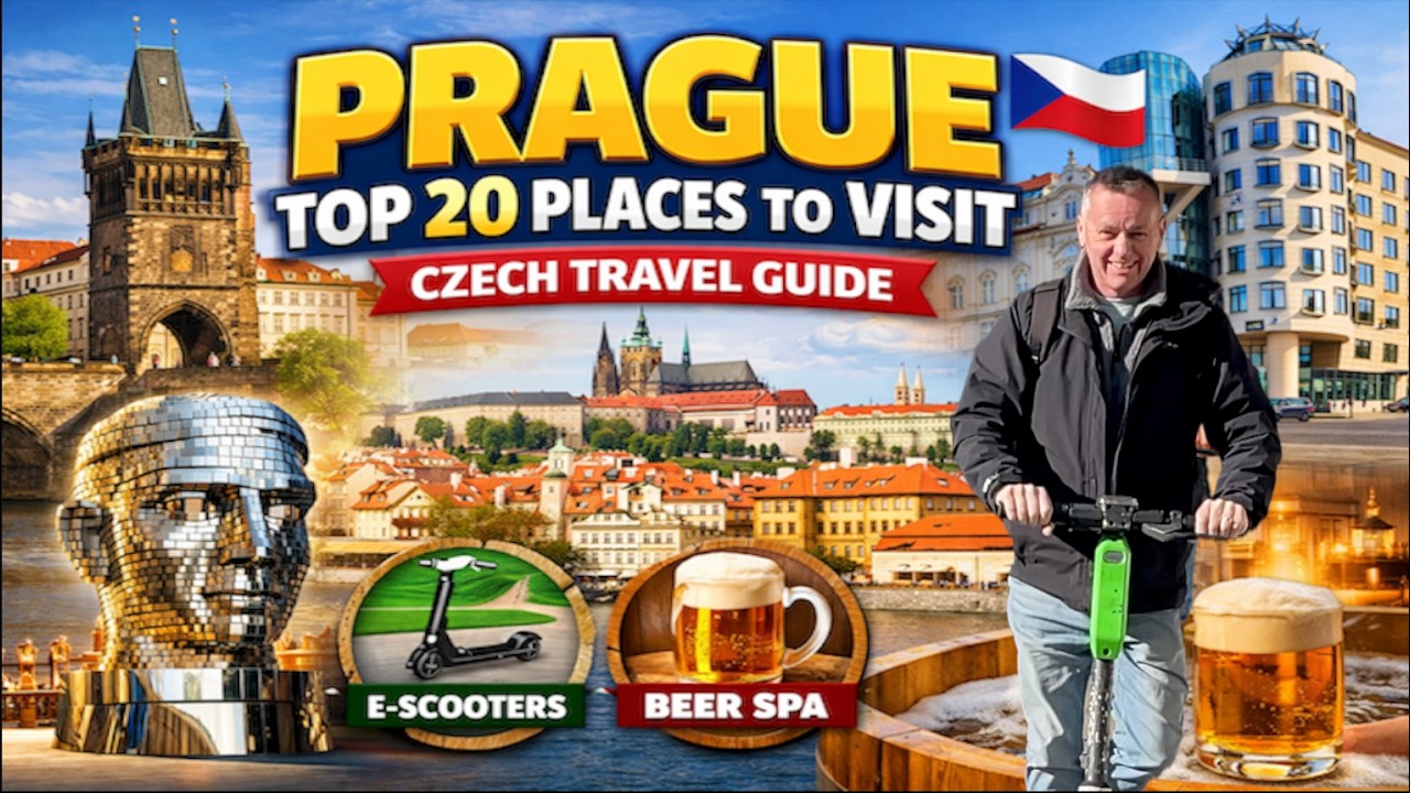 Prague Top 20 Places To Visit 🇨🇿 | Czech Republic Travel Guide with E‑Scooters & Beer Spa