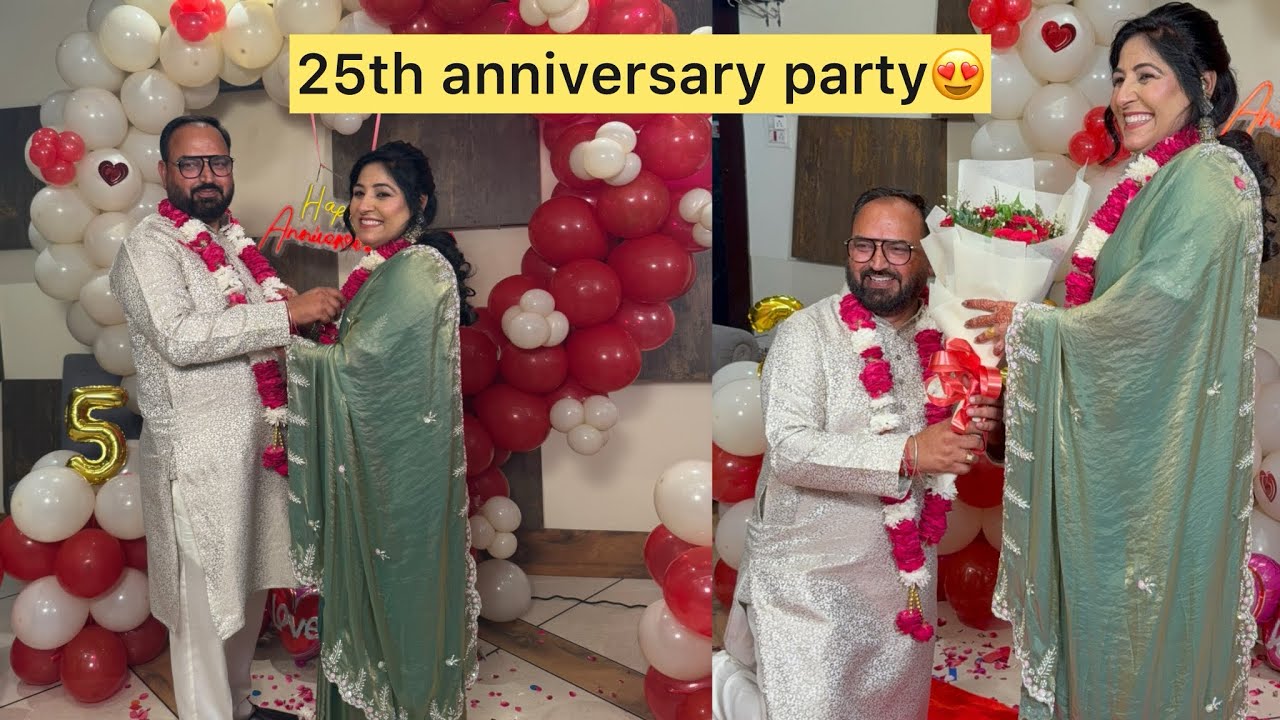 25th anniversary party😍🫶 | family fun | family party  #punjabi #familyvlog #fun #silverjubliee #fyp 