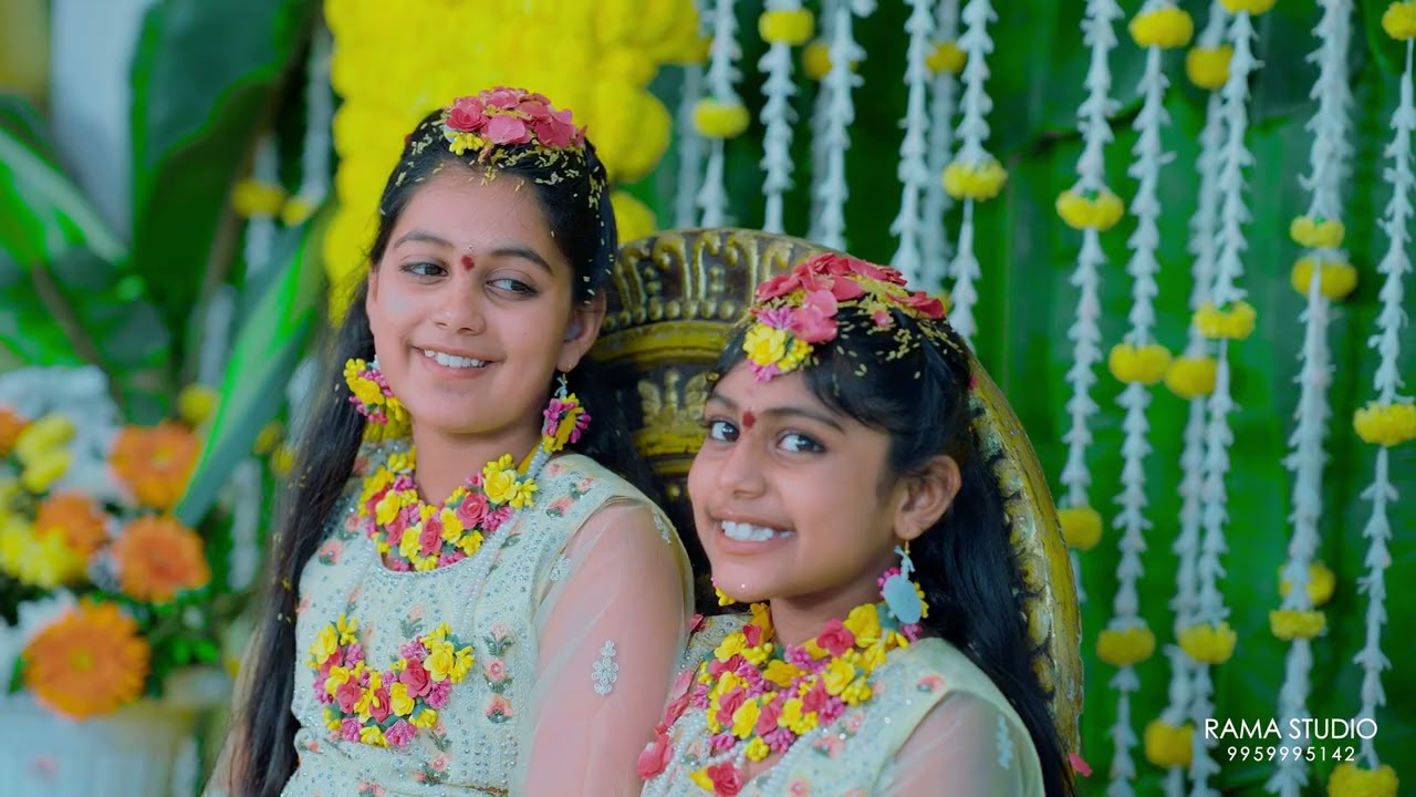 Tanvi & Chaitra Halfsaree Haldi 4K Teaser || Telugu Haldi Teaser | |RAMA STUDIO|