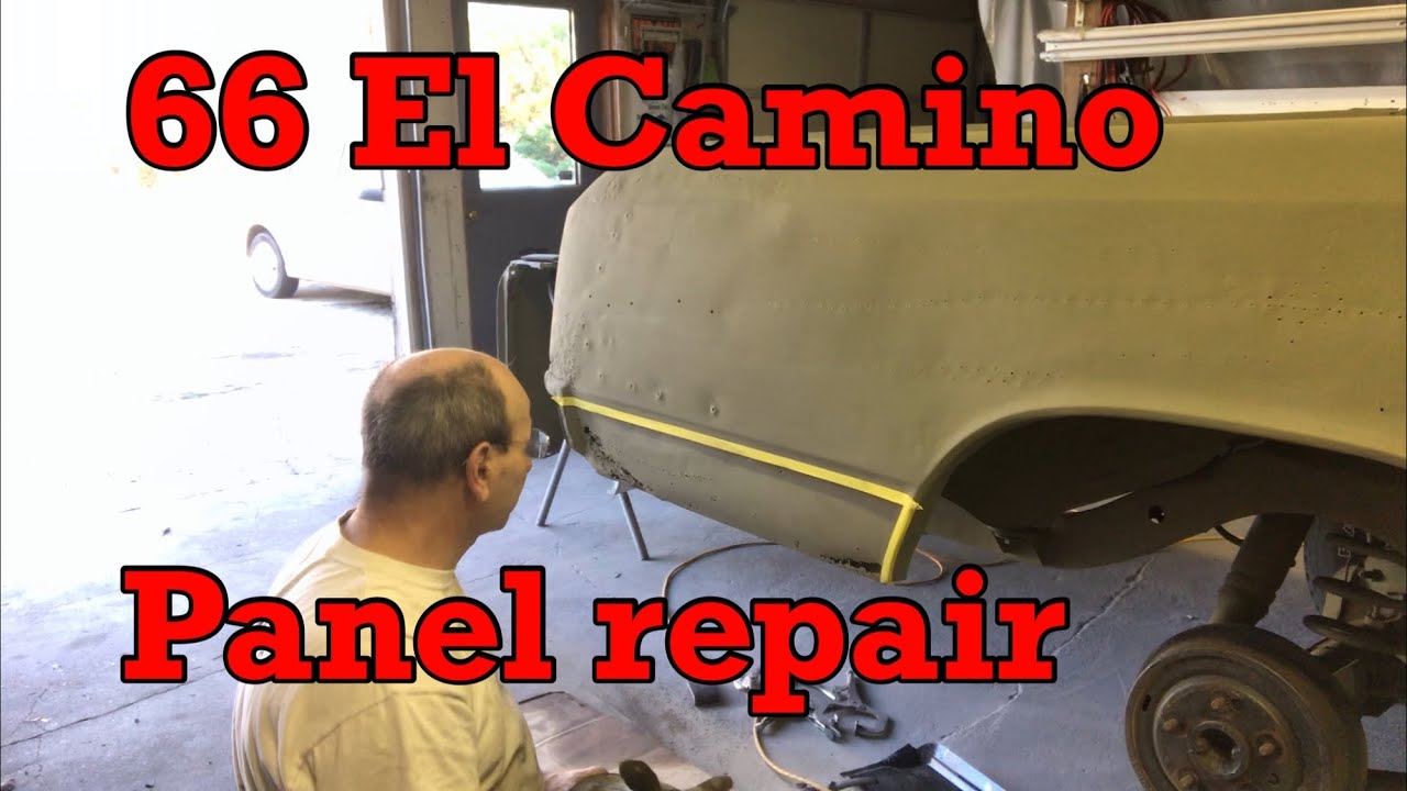 66 El Camino restoration project” episode 24” Passenger side quarter panel repair.