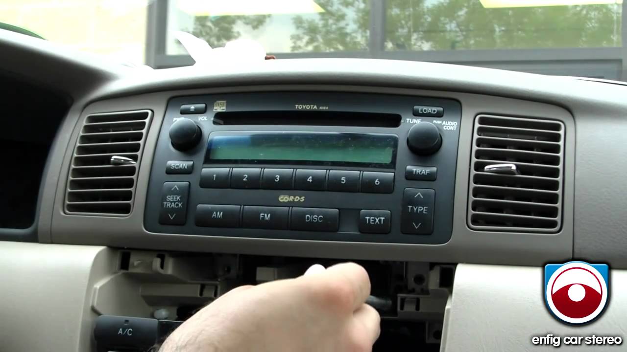 Снятие магнитолы Toyota Corolla 2003-2008