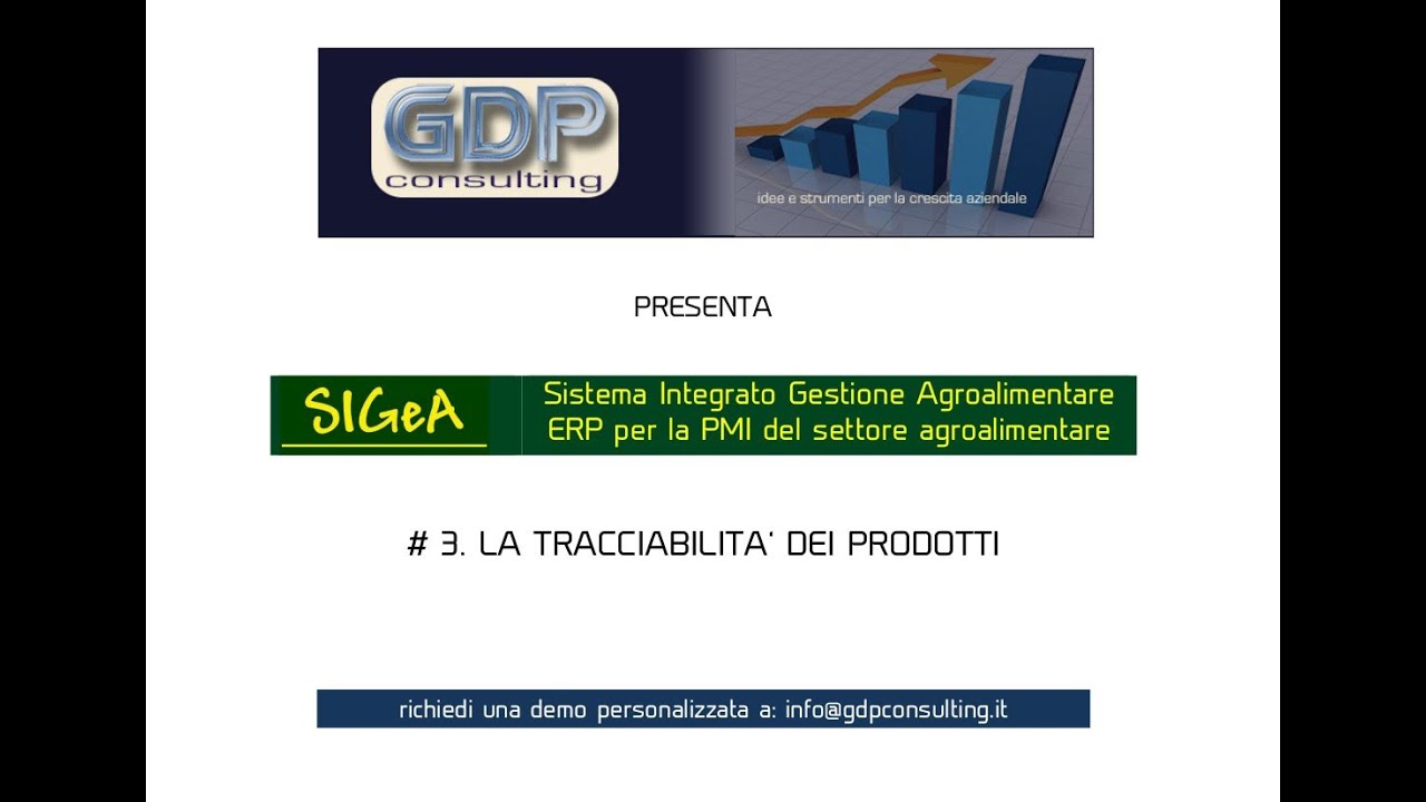 SIGeA #3. Software per la tracciabilit&agrave; dei prodotti agroalimentari