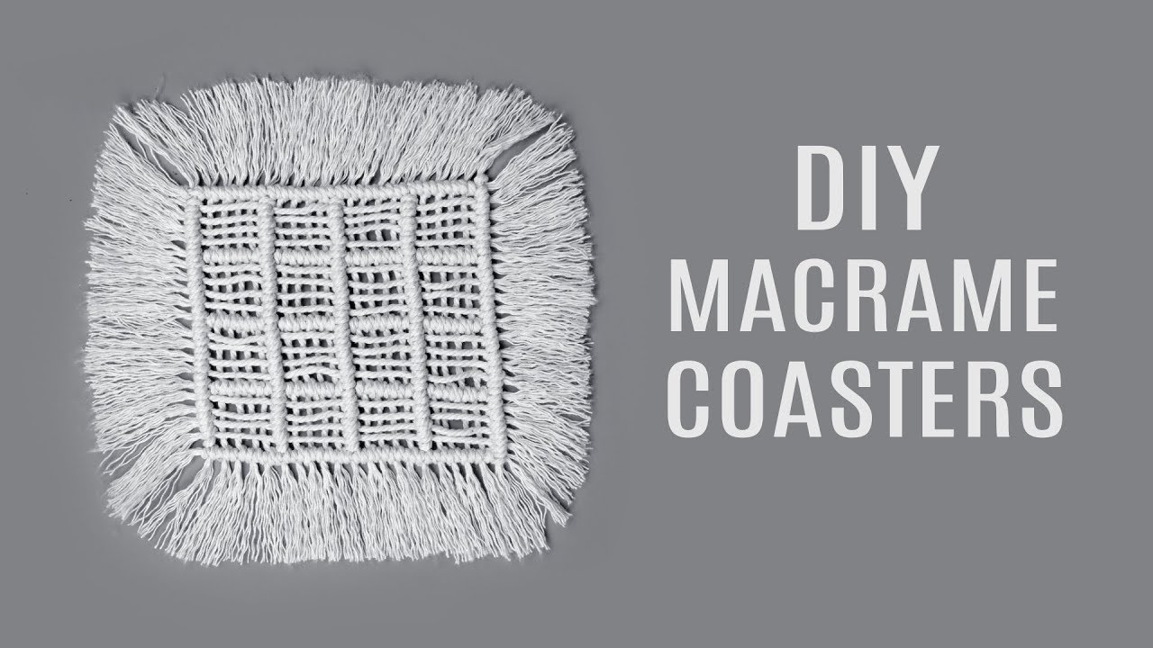 DIY Easy Macrame SQUARE COASTERS | NEW Pattern
