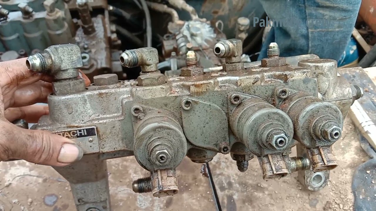Remove Control valve excavator hitachi zaxis 210Mf//part1