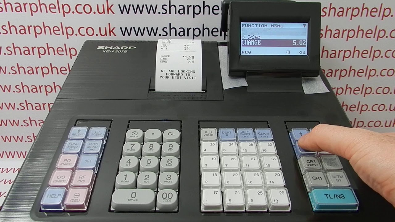 Troubleshooting Till Receipt Not Printing On The Sharp XE-A207 / XE-A207B / XE-A207W Cash Register
