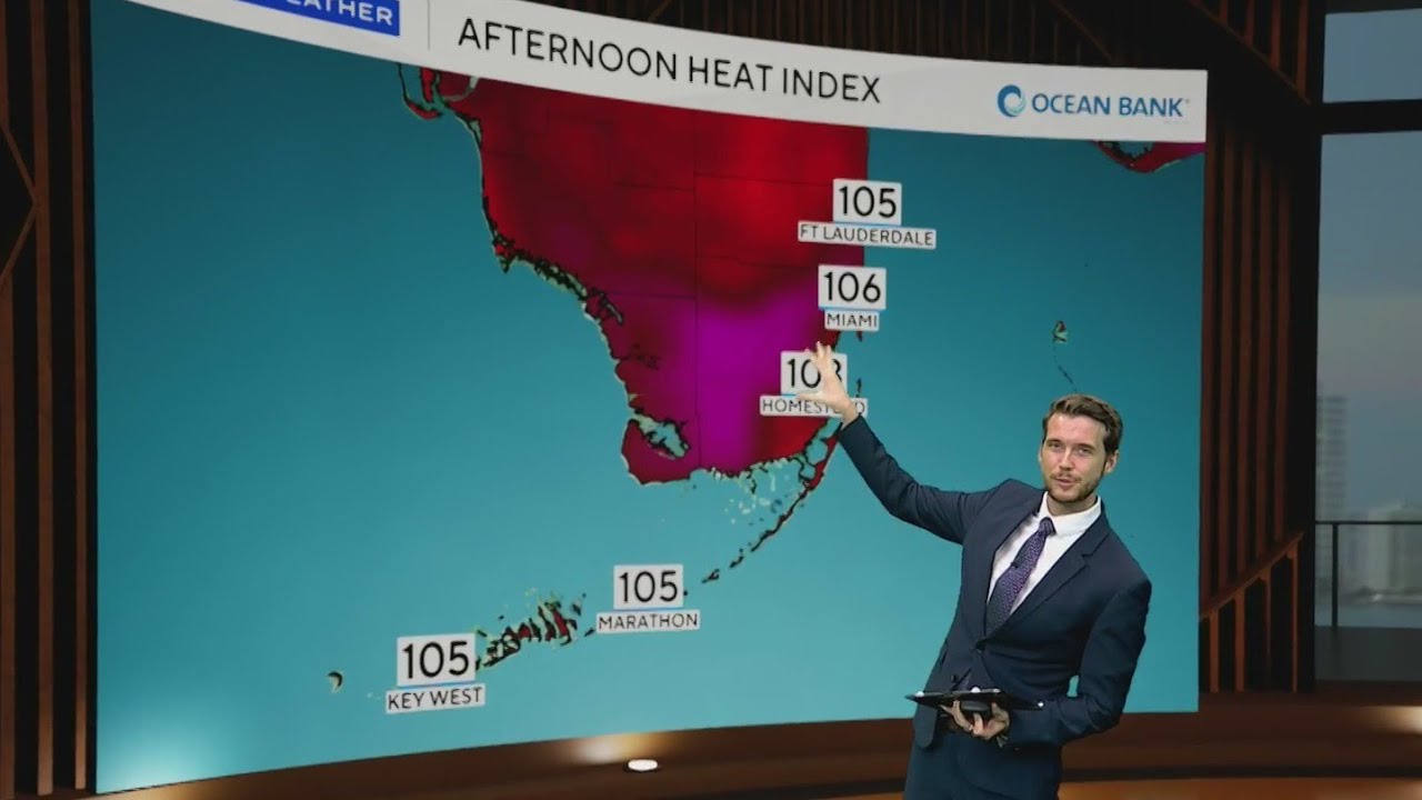 Feels-like temperatures in South Florida could hit up to 110 degrees as rain chances increase
