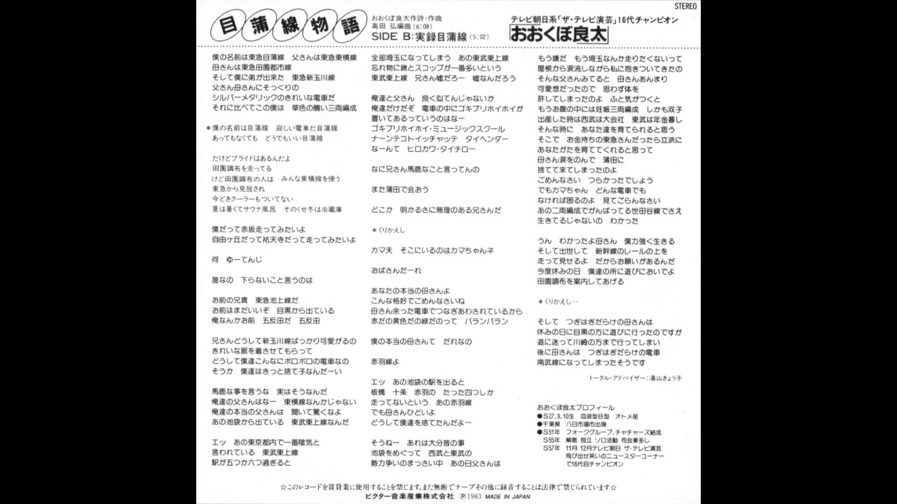 おおくぼ良太 － 実録目蒲線 (1983)