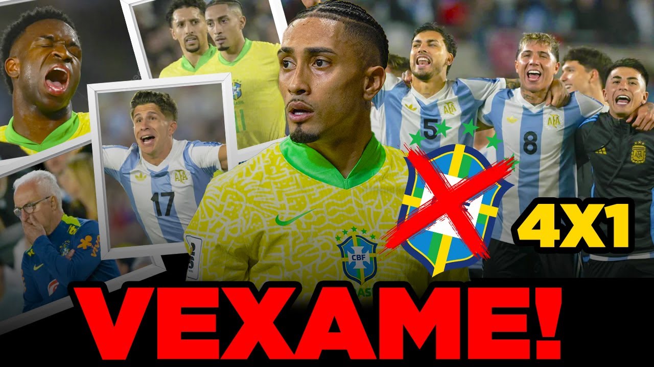 ⚽️ ARGENTINA 4 X 1 BRASIL - O MAIOR VEXAME DA SELEÇÃO BRASILEIRA, FOMOS HUMILHADOS PELOS HERMANOS!