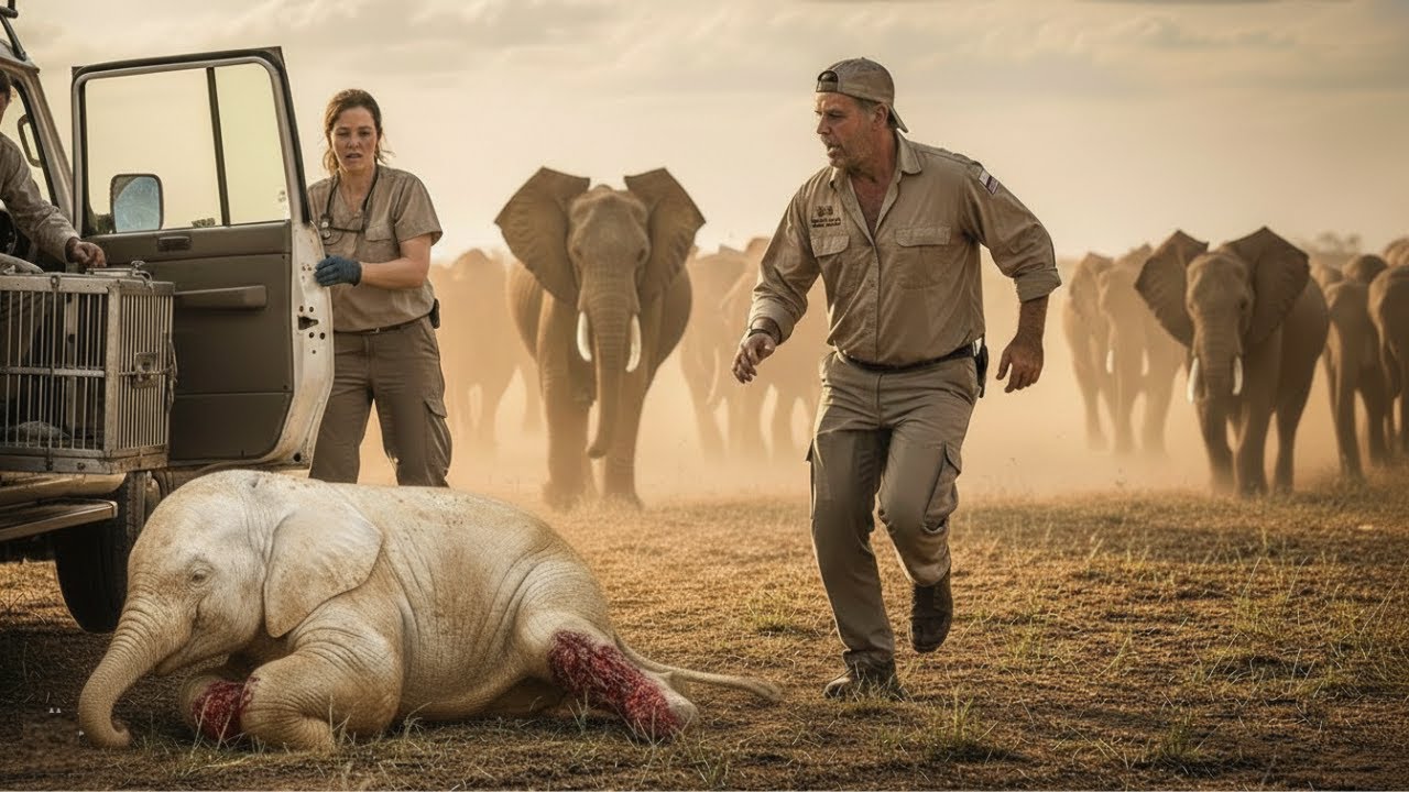 Albino Elephant Calf in CRITICAL Danger—Rescue Team Races Against Time