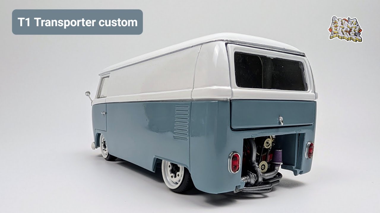 VW T1 Transporter Solido mit detaillierten Motor 