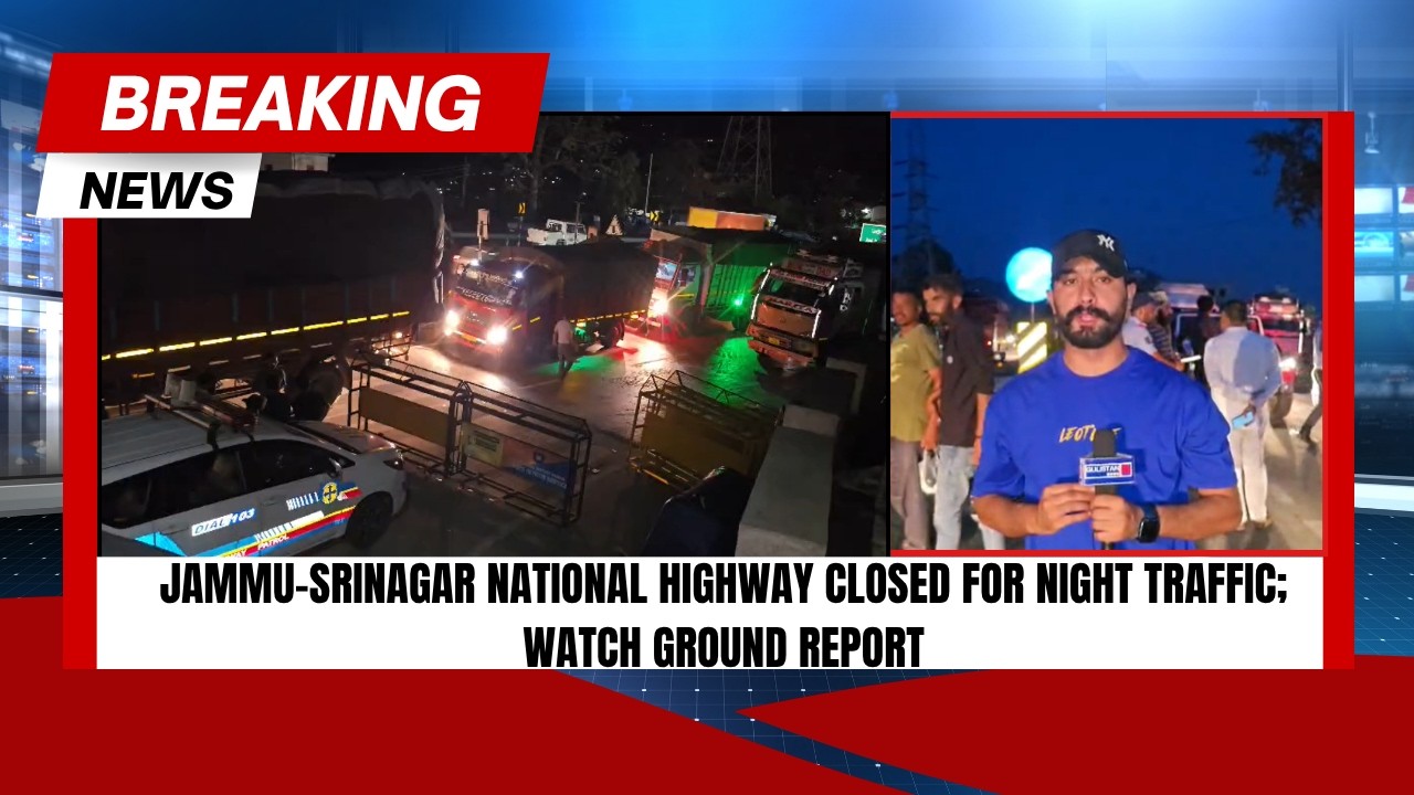 Jammu&ndash;Srinagar National Highway Closed for Night Traffic; Watch Ground Report