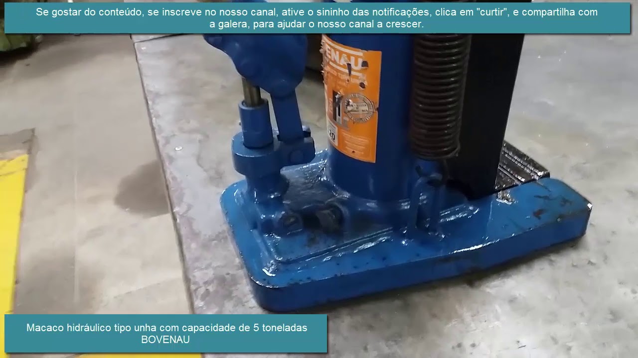Macaco hidr&aacute;ulico tipo unha - Bovenau - 5 TON