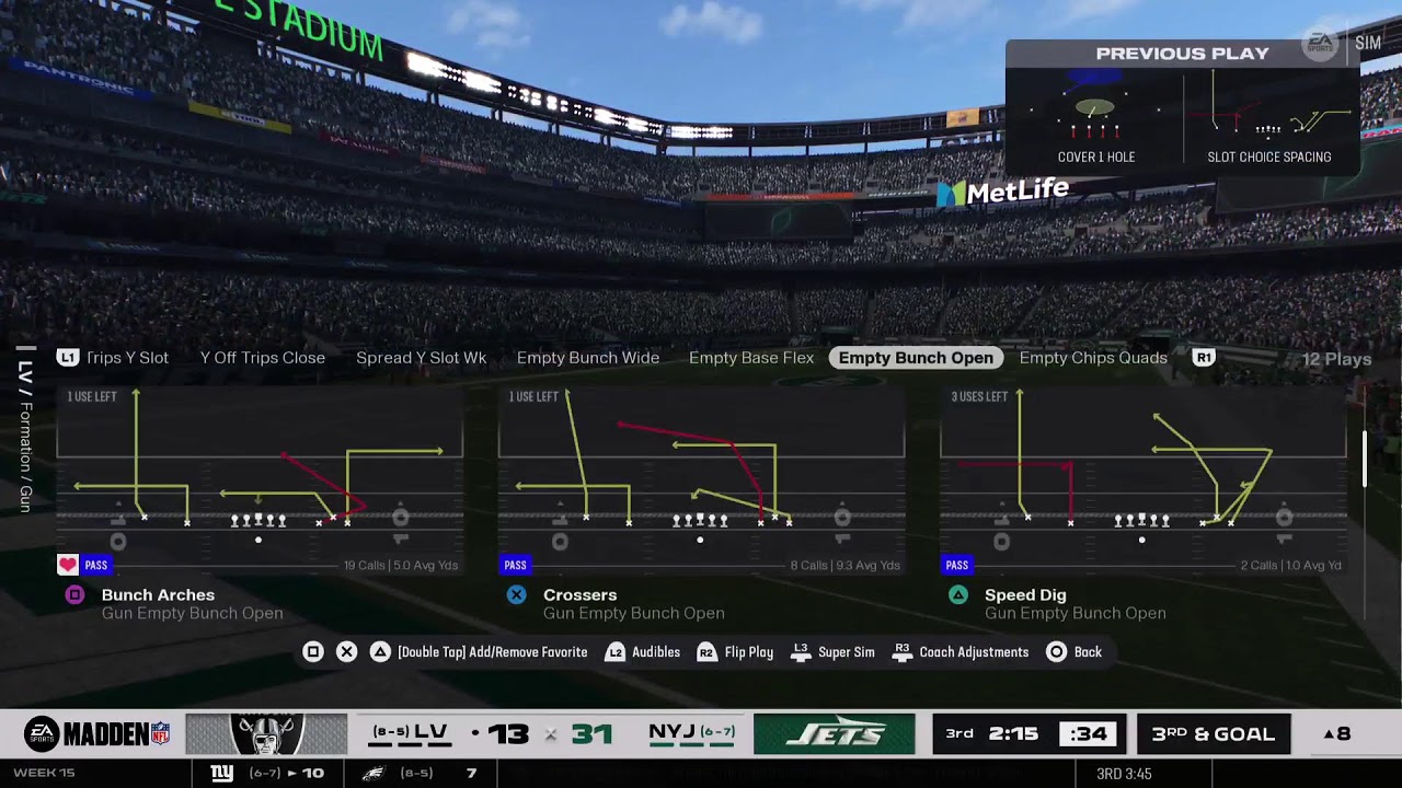 Madden 26. All madden difficulty. Pure simulation 12min quarters Raiders franchise. 2029-30 season.