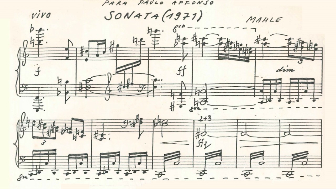 Ernst Mahle - Sonata 1971 (Beatriz Balzi, piano)
