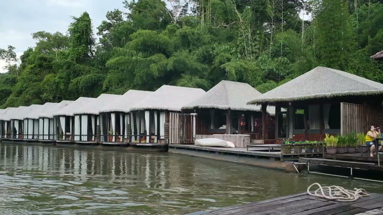 【タイ】クウェー川の水上ホテルに宿泊！ボートで巡るリバーサイドの絶景Vlog (River Kwai Floating Hotel)