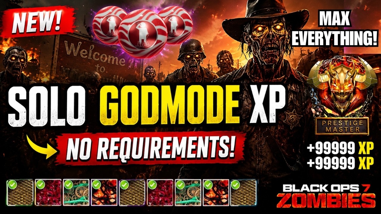 NEW BO7 SOLO GODMODE XP GLITCH AFTER PATCH! AFK MAX EVERYTHING + UNLIMITED GOBBLEGUMS | BO7 ZOMBIES
