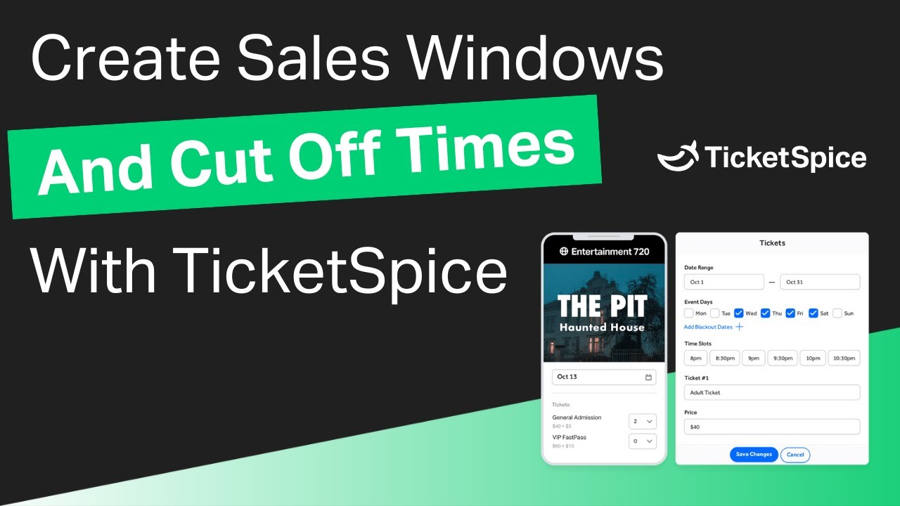 How to Create Sales Windows and Sales Cut Off Times in TicketSpice