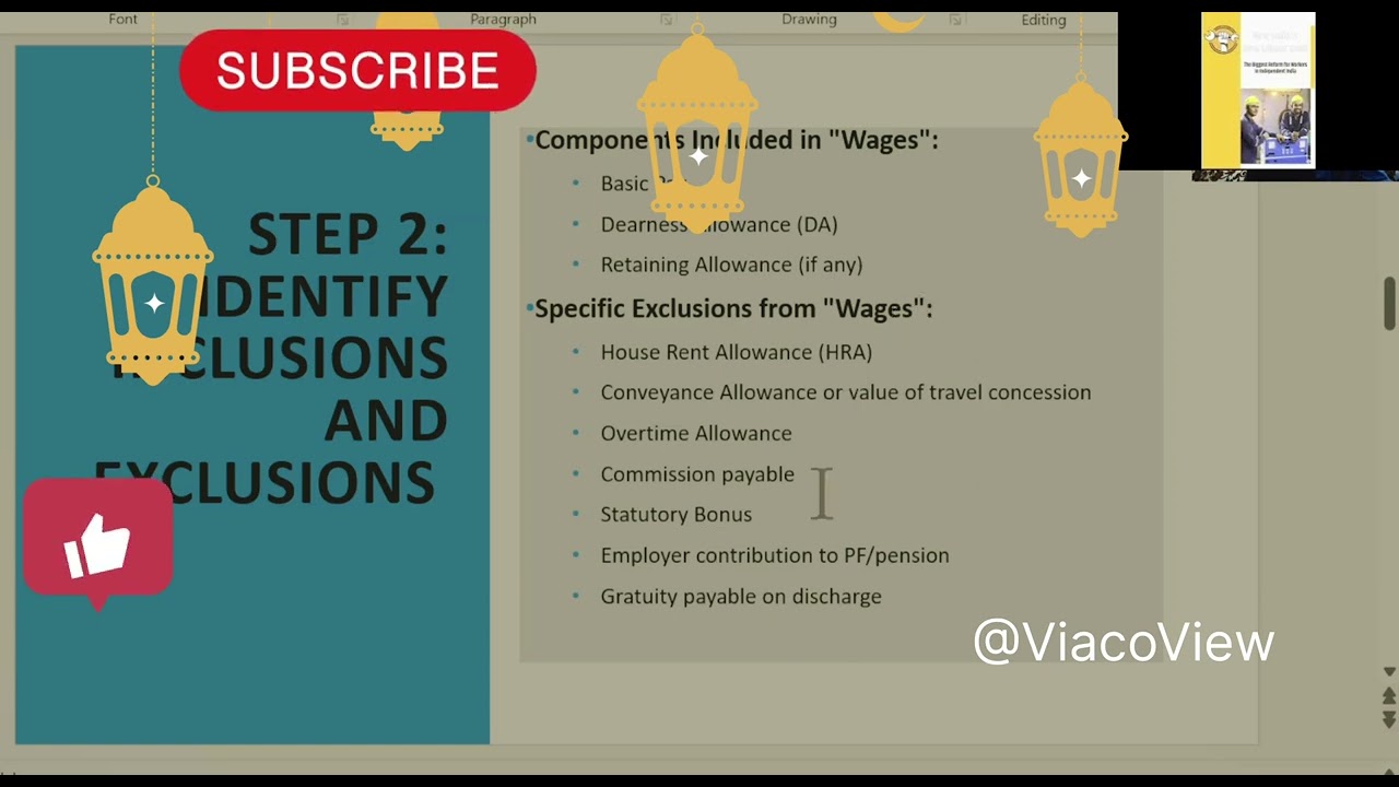 Ep-2 Formula for calculation of ESI contribution:New Social Security Code#Sec2(88) #ESIcalculation