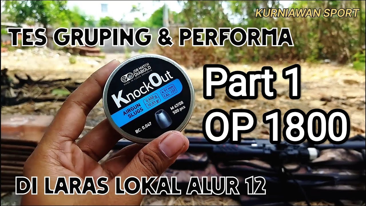 Tes Gruping Slug JSB KNOCK OUT 10,03 Grain