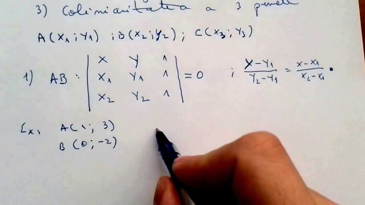 Aplicatii ale determinantilor in geometrie. Prezentare teoretica; Exercitii rezolvate.