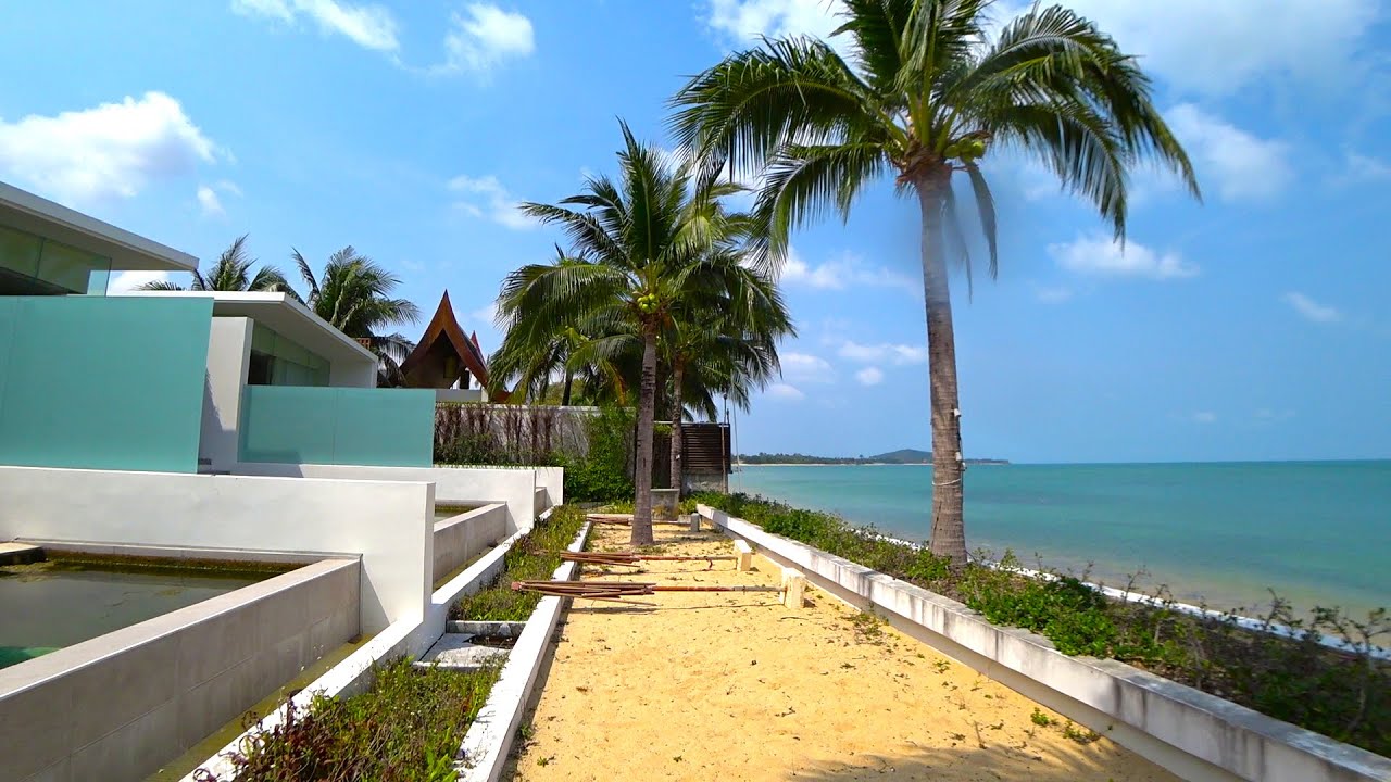 Koh Samui Maenam - Virtual Walk on the beach | Streets of Thailand 2021