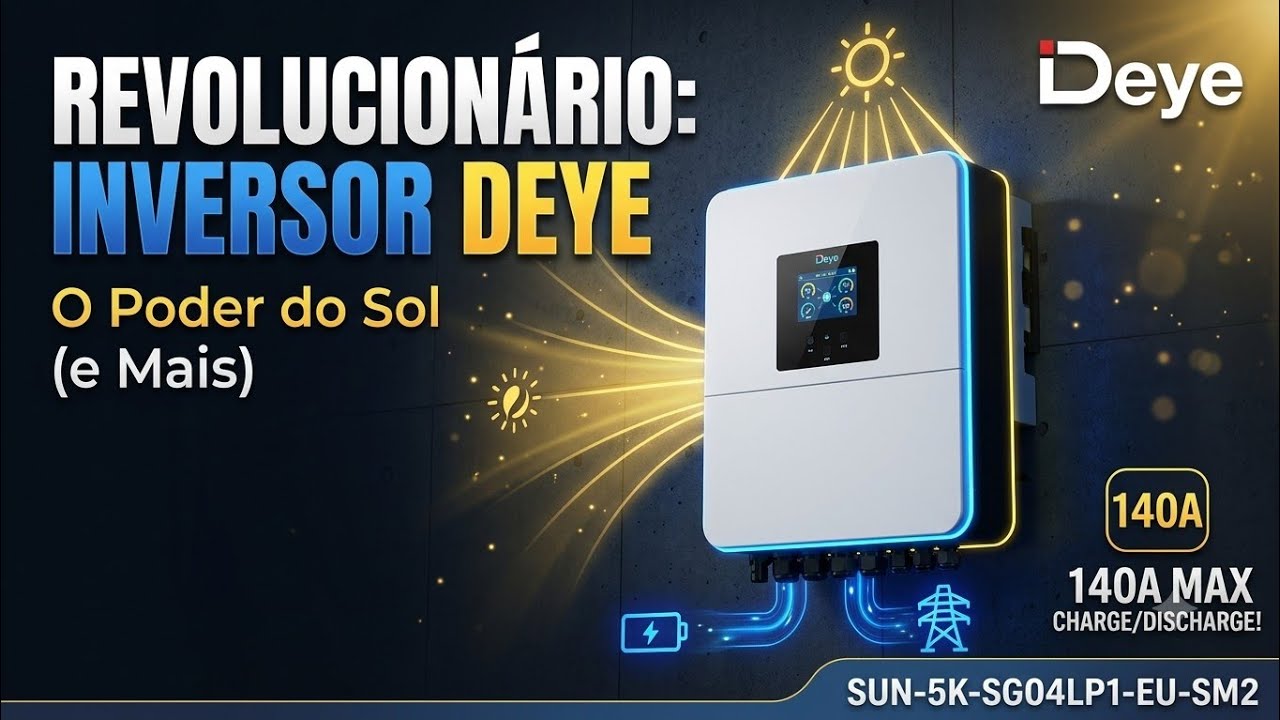   Inversor Híbrido Deye 5kW: O Guia Definitivo | On-Grid, Off-Grid e Backup de Baterias