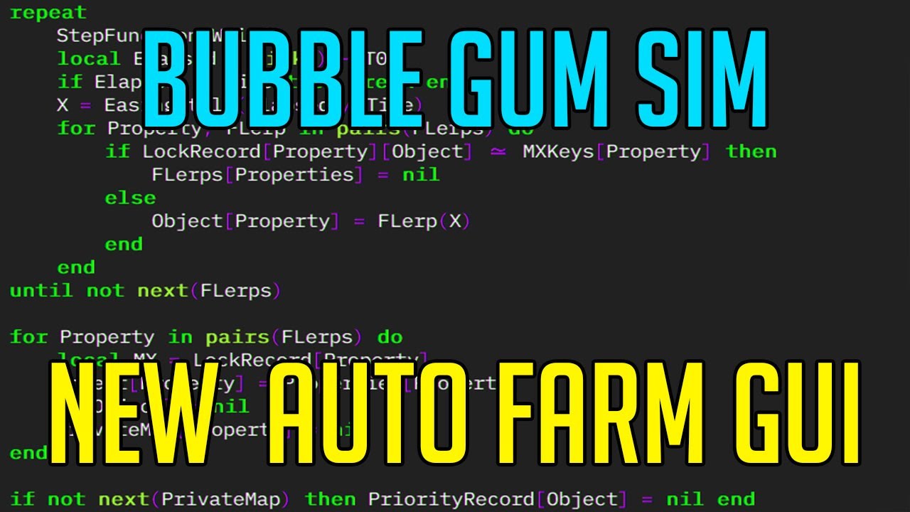 BUBBLE GUM SIMULATOR | HACK/SCRIPT | NEW AUTO FARM AUGUST 2020