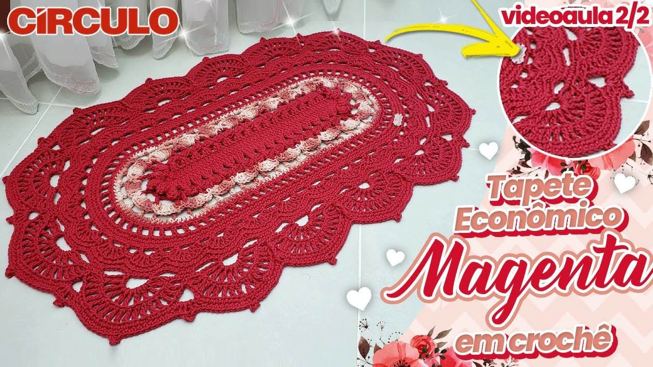 Tapete Magenta Econômico em Crochê 2/2