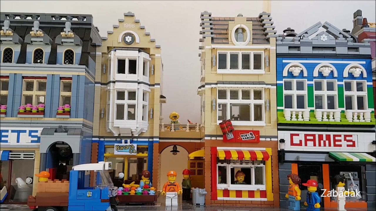 Lego Custom modular building. A store for Banana Joe & Bob's Kabob's