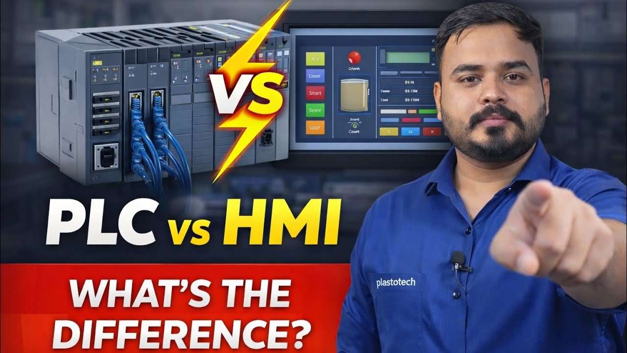 PLC aur HMI Me Antar Kya Hai? Injection Molding Machine Explained in Hindi