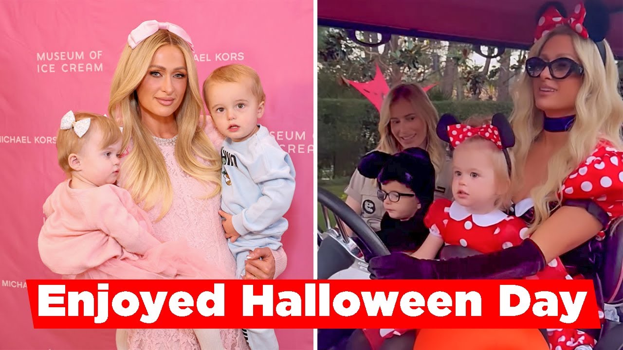 Paris Hilton Celebrates Halloween With Kids Phoenix And London