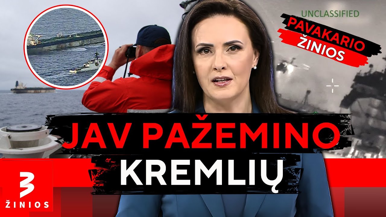 Rusų tanklaivis sulaikytas net ir su kariniu eskortu - JAV paviešino vaizdus, kaip gaudo laivą