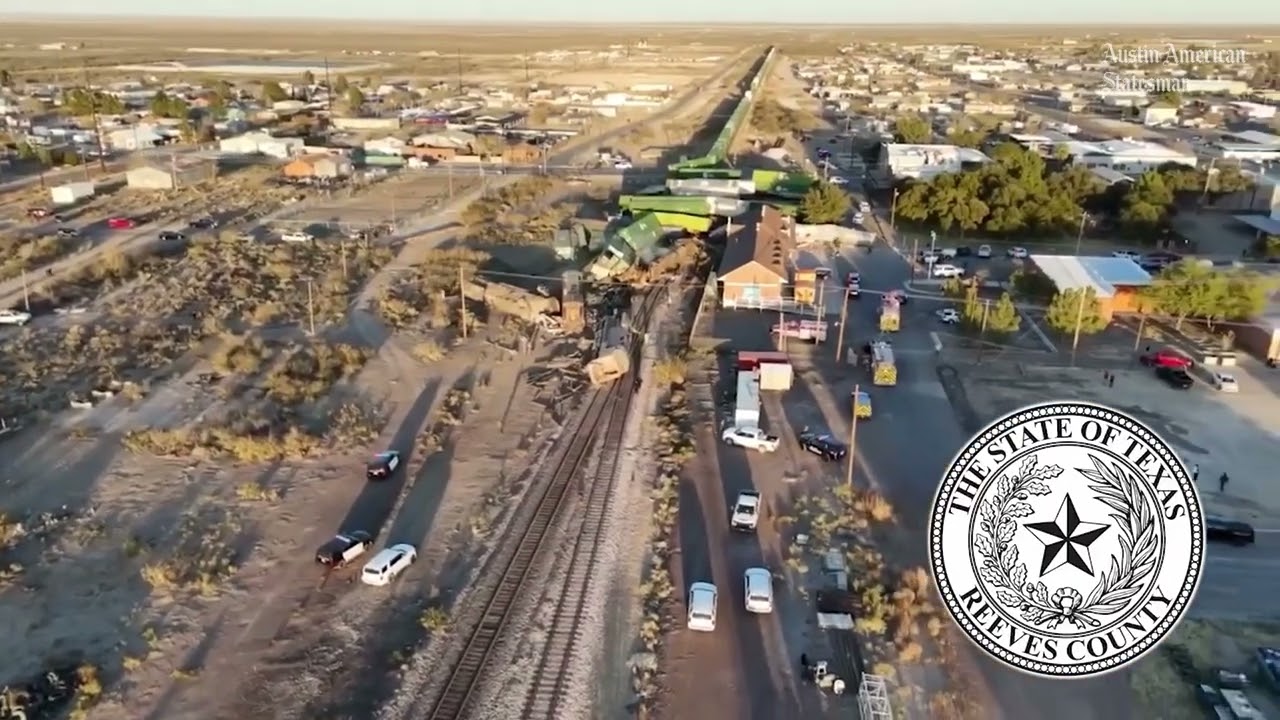 Train derailment in Pecos, Texas: Footage shows lead-up and aftermath of fatal crash