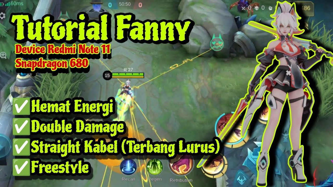 Tutorial Fanny Hemat Energi, Straight Kabel, dan belajar Freestyle, Mobile Legends