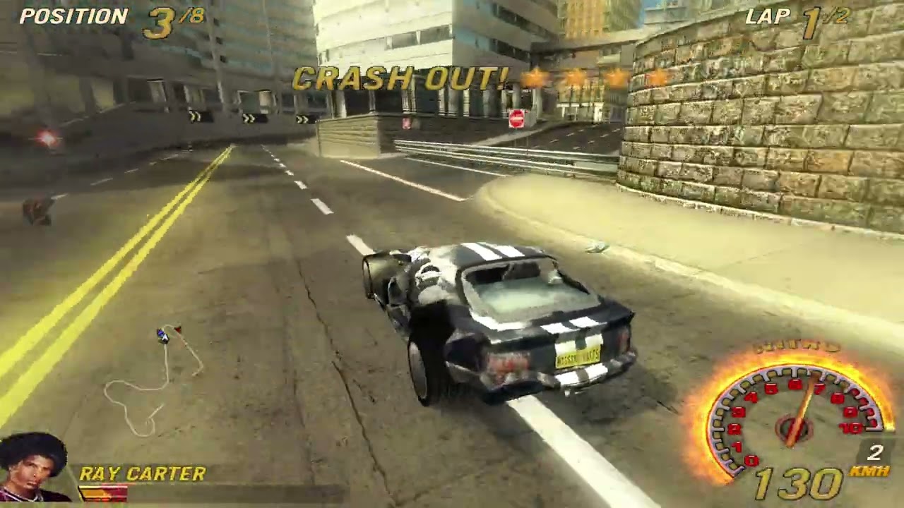 FlatOut 2, Wreck all cars in 2 laps with High Quality