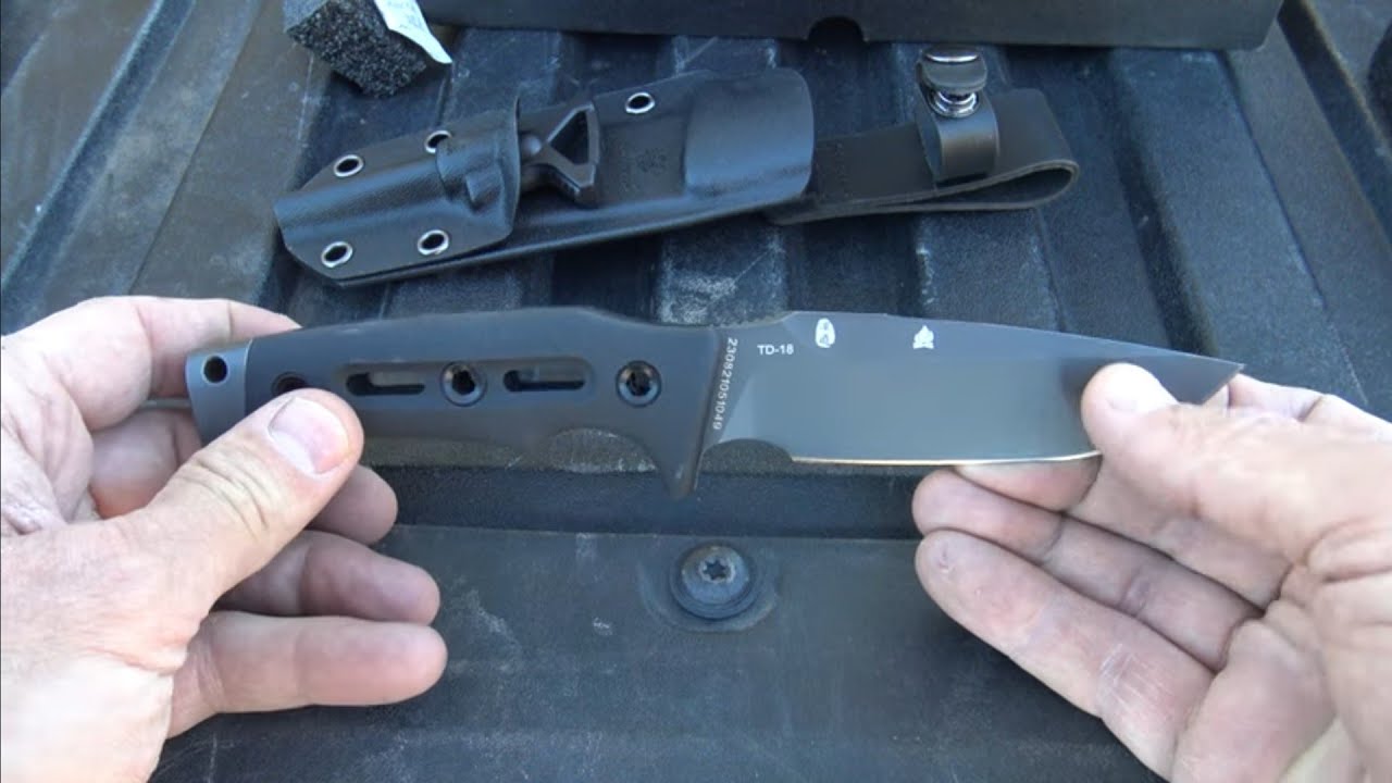 HX Outdoors Premium DC53 Steel Full Tang Survival Knife with Kydex Sheath and Fire Starter TD-18