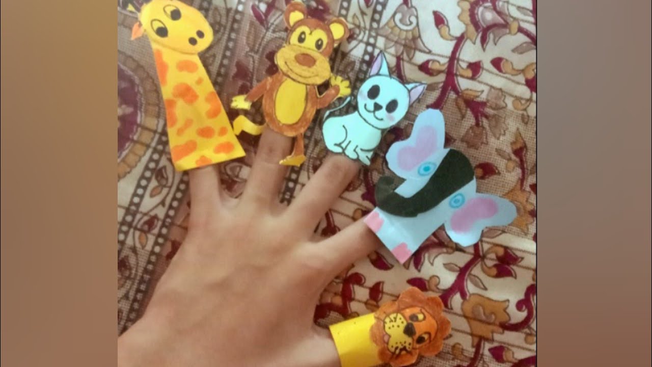 finger puppets with paper by art and craft by Sandhu girl.... 