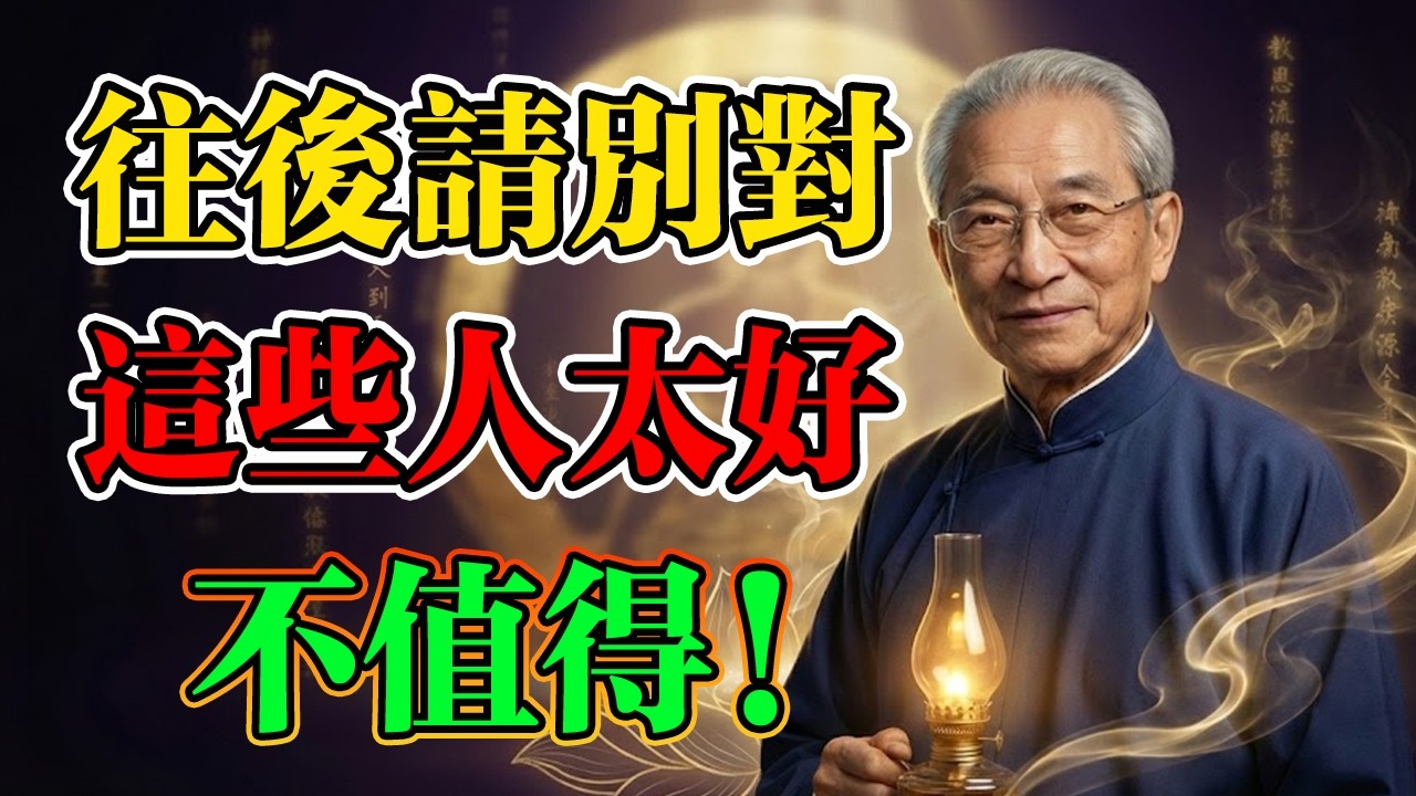 南懷瑾：往後，別對這些人太好，不值得！慈悲不是讓你當爛好人，別把善良「給錯了地方」！#南懷瑾 #佛學智慧 #因果輪回 #斷舍離 #人生感悟 #智慧 #人生 #哲學 #佛學 #佛法 #國學智慧