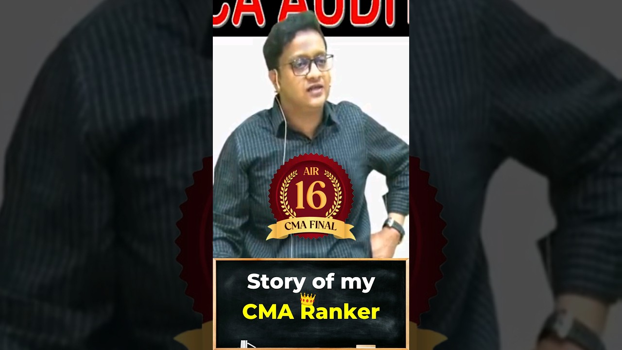 Story of my CMA Ranker 🏆 from Delhi 👑| Siddharth Agarwal