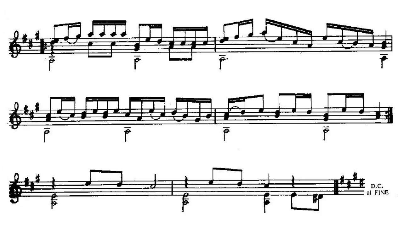 Manuel M. Ponce - Balletto for Guitar (Score video)