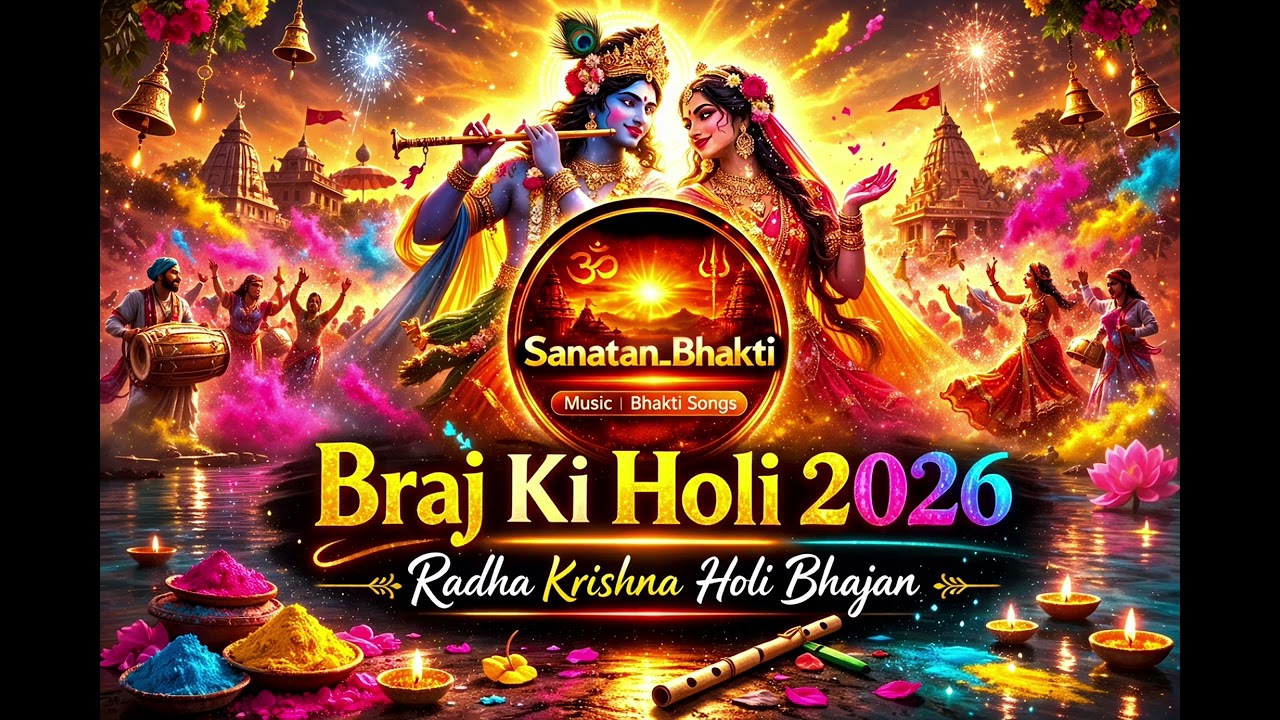 Braj Ki Holi 2026 🎨 | Radha Krishna Holi Bhajan | AI Cinematic Video