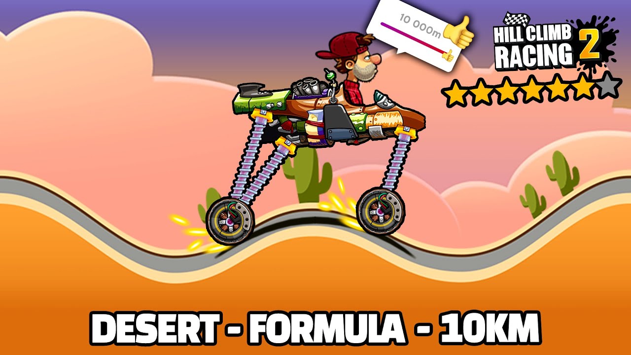 Hill Climb Racing 2 - 10000m with FORMULA in DESERT
