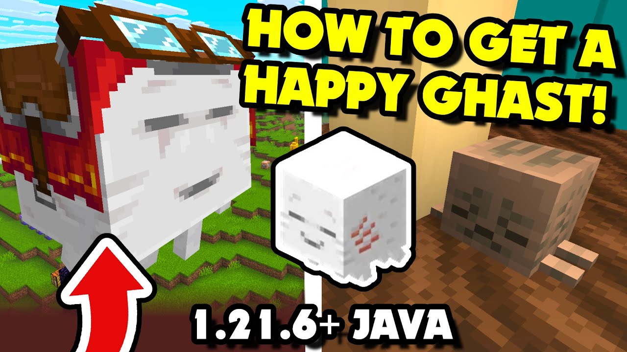 Как получить счастливого гаста в Minecraft 1.21.6+ Java?! Как получить высушенного гаста и гастал...