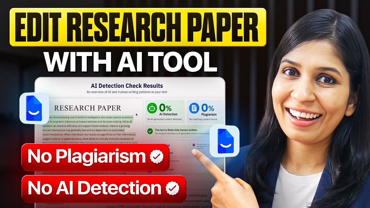 Using AI to Edit your Research Paper? DO THIS for 0% Plagiarism & AI Detection