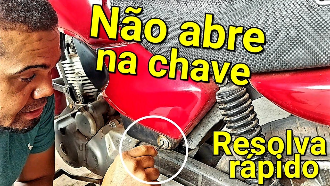 Como abrir a tampa lateral da sua moto que não abre na chave simples assim