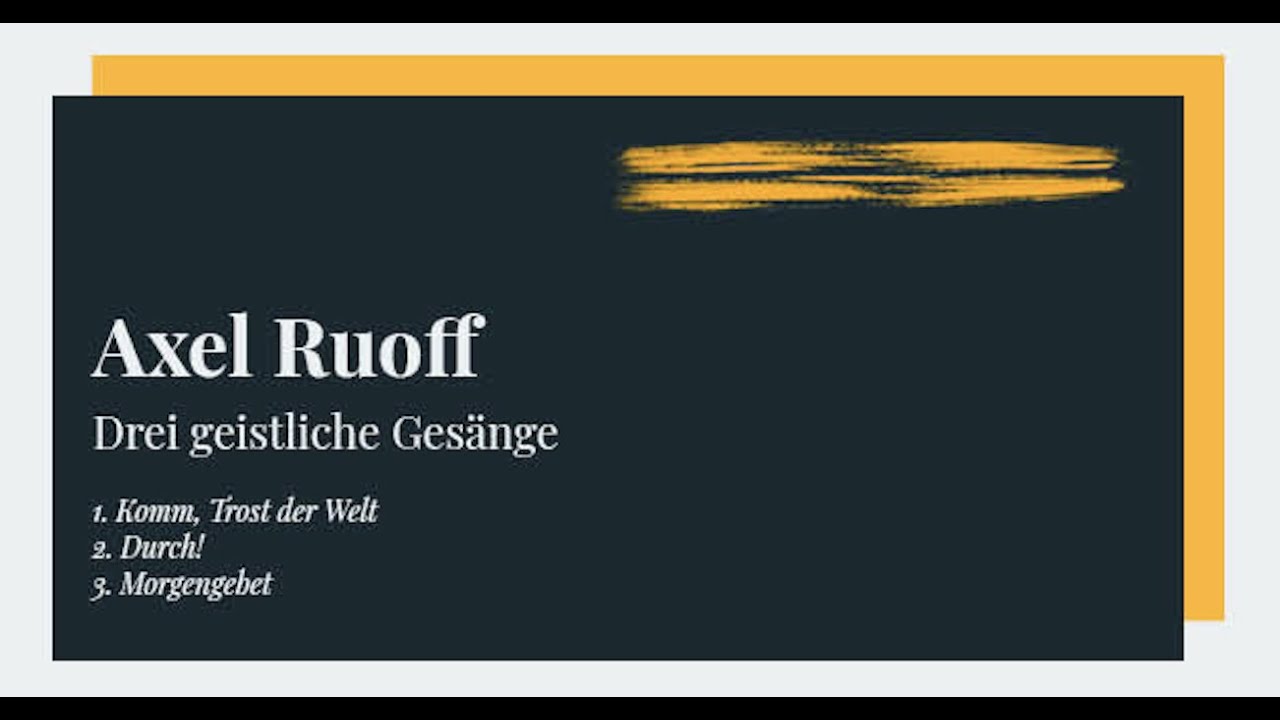 A. Ruoff: 3 geistliche Gesänge // figure humaine kammerchor