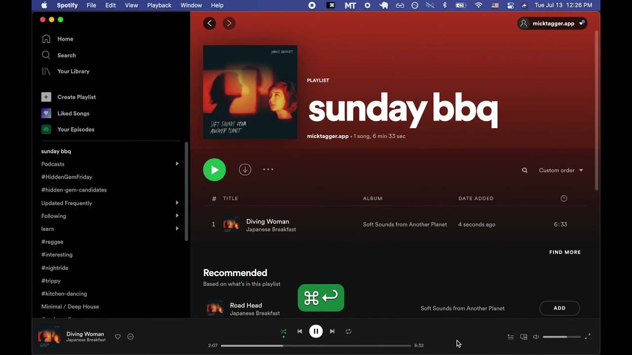 Mick Tagger Shortcuts for Spotify [Quick Add]
