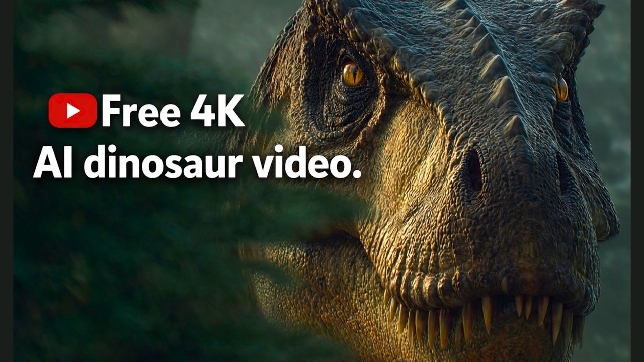 Free 4K AI dinosaur video